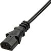 Кабель питания C13(F)-C14, 10А, 0,75мм2, 1.8м, чер (OPC002)