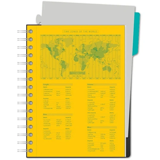 Бизнес-тетрадь SMARTBOOK А5 120л. клетка,спир,микроп,разд,карм,сер-бирюз