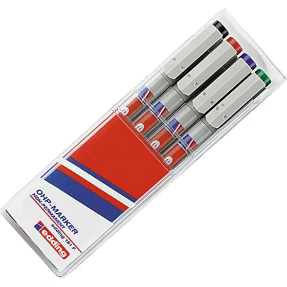 Маркер для глянц.поверх. EDDING E-151/4S 4шт/уп 0,6мм стрираемый