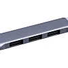Разветвитель USB  HS001 USB3.0x1/USB 2.0x3/серебристый