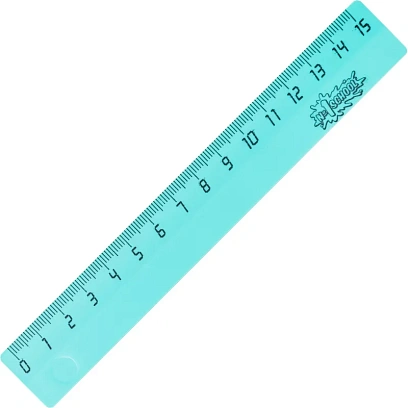 Линейка 15см №1 School пластик бирюза