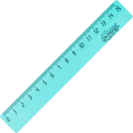 Линейка 15см №1 School пластик бирюза