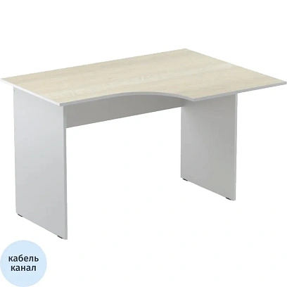 Стол эргономичный Easy Standard LT 16/16 01002200 пр. св.дуб/сер 1200x900/600x740