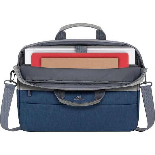 Сумка для ноутбука RIVACASE 7532 grey/dark blue Prater 15.6 / 6