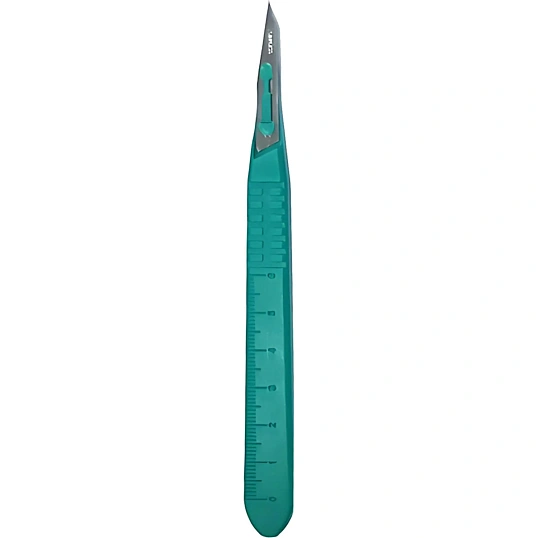 Скальпель хирург, однор., лезвие из нерж.стали р-11, RIBBEL 10шт/уп