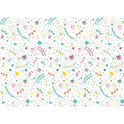 Бумага упаковочная С ДНЁМ РОЖДЕНИЯ! БЕЗ ПАНИКИ, 15.25.02525