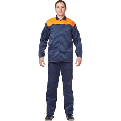 Костюм лет муж (куртка, пк) л16 син/оранж 112-116/158-164