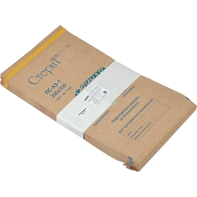 Пакет для стерилизации бум. 200 х 350 мм крафт самокл. 100 шт/уп СтериТ