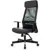 Кресло VB_EChair-651 TPU кожзам черный, сетка черая,металл