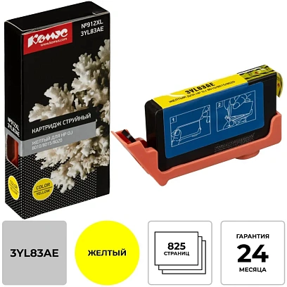 Картридж струйный Комус №912XL 3YL83AE жел.для HP OJ 8010/8015/8020
