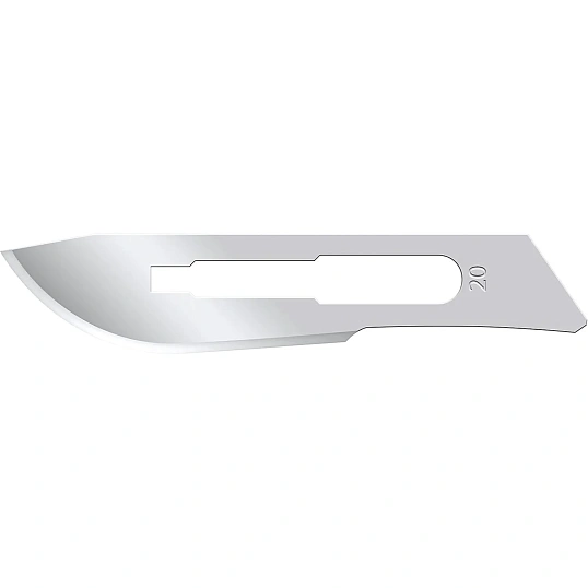 Лезвие для скальпеля из углеродистой стали, №20, 0601-01-20