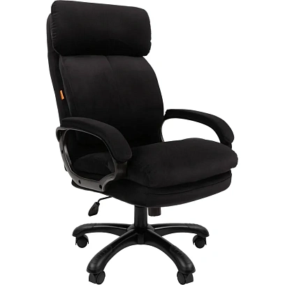 Кресло VT_Chairman Home 505 ткань Т-84 черный (черный пластик)