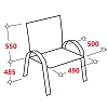 Конференц-кресло BN_TQ_Echair-811 VPU кожзам черный, хром