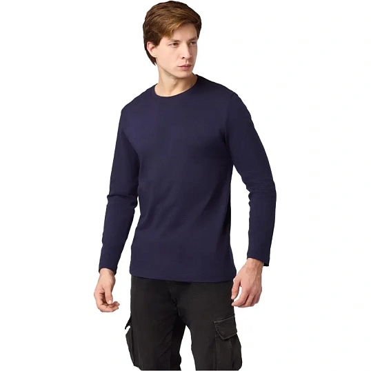 Футболка (160 г.) с длинным рукавом т.-син.(M)