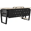 Стол офисный Kobor TB-180/70 1800x700x750 Черный муар/Дуб натуральный