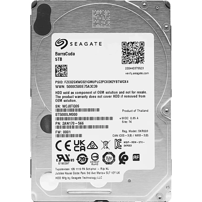 Жесткий диск Seagate BarraCuda  2.5 5TB SATA 5400rpm,128MB(ST5000LM000)