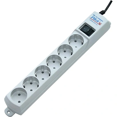 Сетевой фильтр PILOT-S (6/1,8м/10А/80Дж/белый)