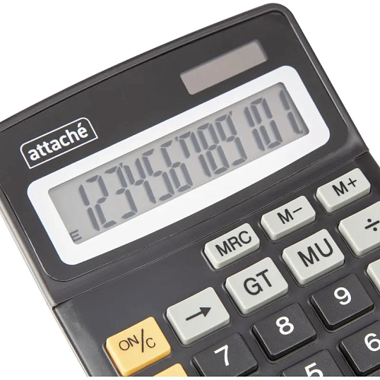 Калькулятор настольный КОМПАКТНЫЙ Attache ATC-111-12C 12-ти разрядныйчерн