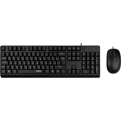 Набор клавиатура+мышь RAPOO (NX1500) проводной черный