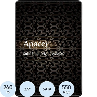 SSD накопитель Apacer SSD PANTHER AS340 240Gb SATA 2.5(AP240GAS340XC-1)