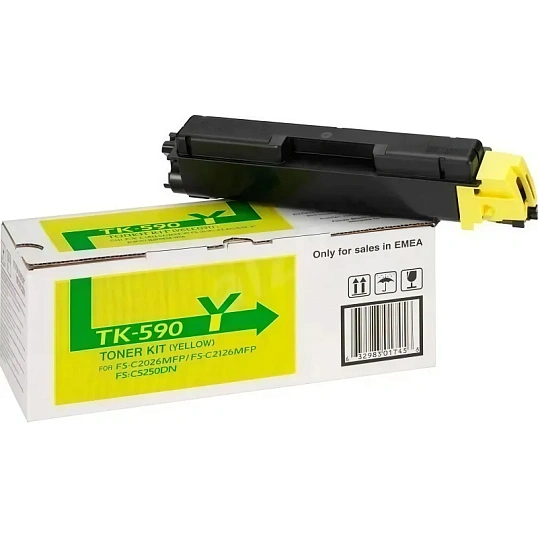Тонер-картридж Kyocera TK-590Y жел. для FS-C2026MFP/C2626