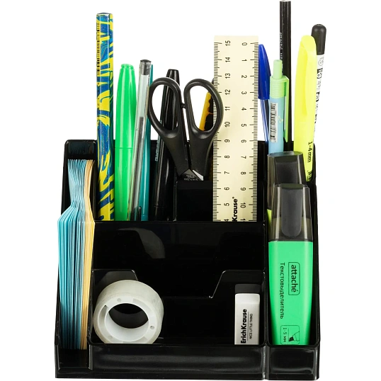 Подставка-органайзер д/канцеляр.мелочей Attache каскад 9 отд черный ОР11АЕ