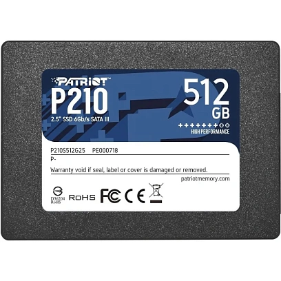 SSD накопитель Patriot Memory P210 2.5 512GB SATA (P210S512G25)