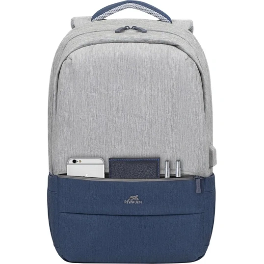 Рюкзак для ноутбука RIVACASE 7567 grey/dark blue 17.3/6