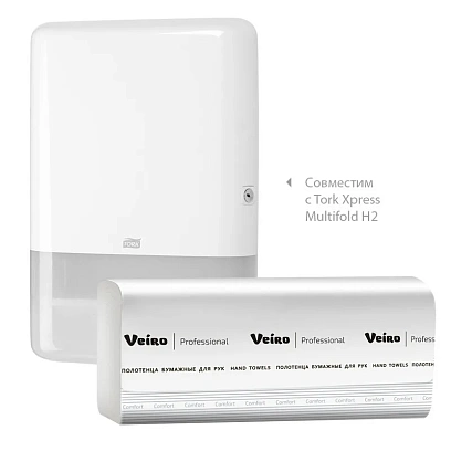 Полотенца бумажные д/держ.Veiro F2 Comf 2сл.200л/пач 21пач/кор Z-слож. KZ20