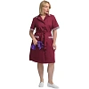 Халат для горничных и уборщиц у01-ХЛ кор.рукав бордо(р.60-62)170-176