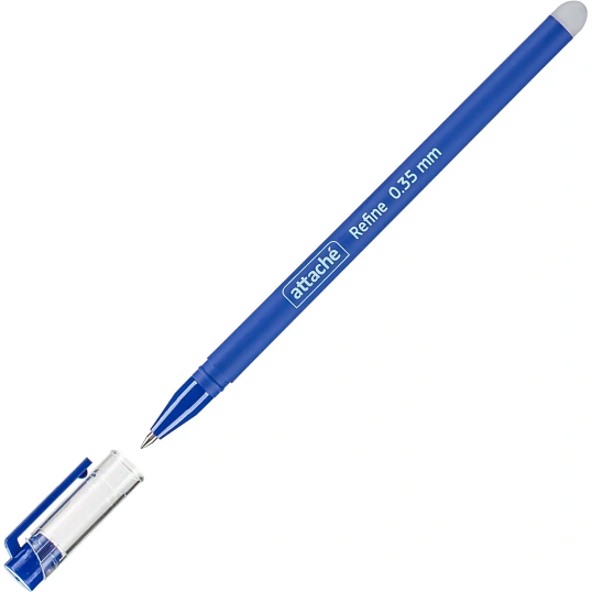 Ручка гелевая стираем. Attache Refine 0,35,soft touch,син 12шт/уп(1839407)