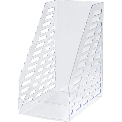 Лоток вертикальный для бумаг СТАММ XXL прозрачный, ширина 160 мм ЛТВ-30554