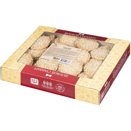 Печенье сдобное Деловой Стандарт с кунжутом, 320г