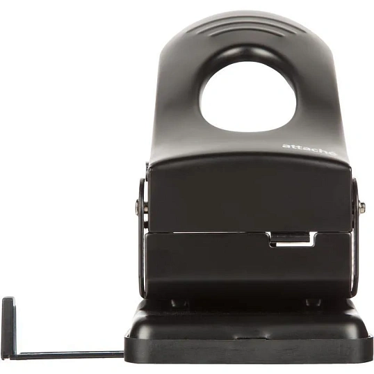 Дырокол металлический Attache до 65 листов, с линейкой, цвет черный