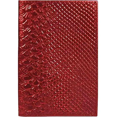 Обложка для паспорта нат.кож, красн,  Железный Питон
