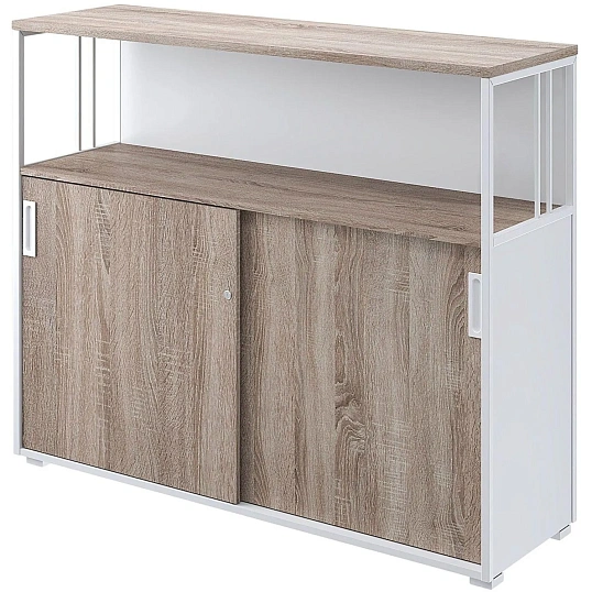 Шкаф-купе Комус Мебель К-Loft 241Н042 1370х420х1116 дуб сонома темн/белый