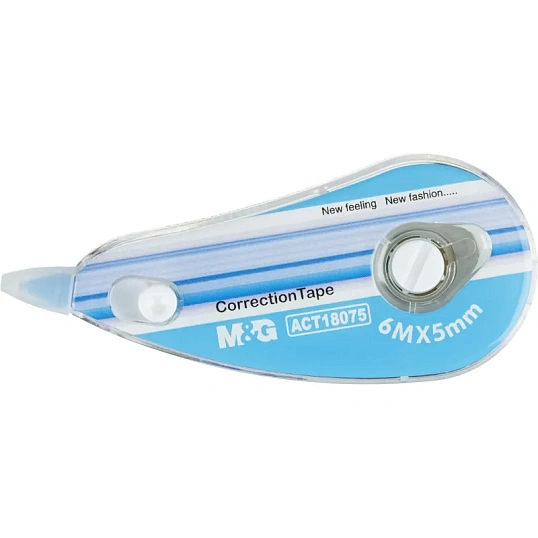 Корректирующая лента M&G, 5мм x 6м,  цвет в ассортименте, в блистере