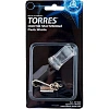 Свисток пласт. без шарика TORRES, SS1026, шнурок с карабином,черный
