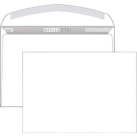 Конверт белый С5 декстрин OfficePost 162х229 100шт/уп/2502