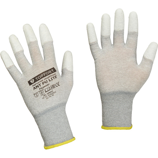 Перчатки защитные TOPFORT Ant PU Lite антистат.нейлон/карбон.нить с ПУ р7