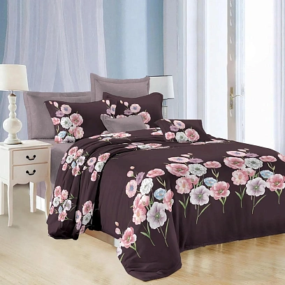 Постельное белье 1,5сп микросат(наволочки70х70-2 шт) -2137 Тарантелла