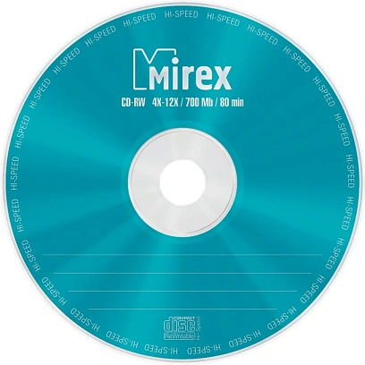 Носители информации CD-RW, 4x-12x, Mirex, Cake/10, UL121002A8L