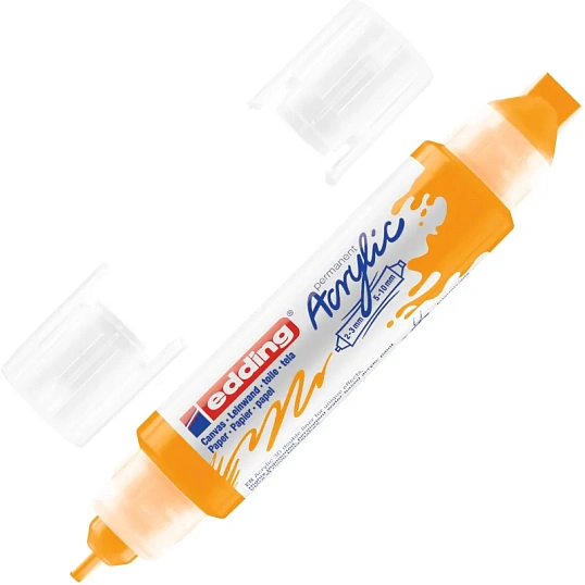 Маркер акриловый двусторонний 3D Edding 5400/906 Цвет Солнечный желтый