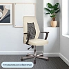 Кресло VB_EChair-225 DSL PTW к/з бежевый OR-10/сетка черная TW, хром