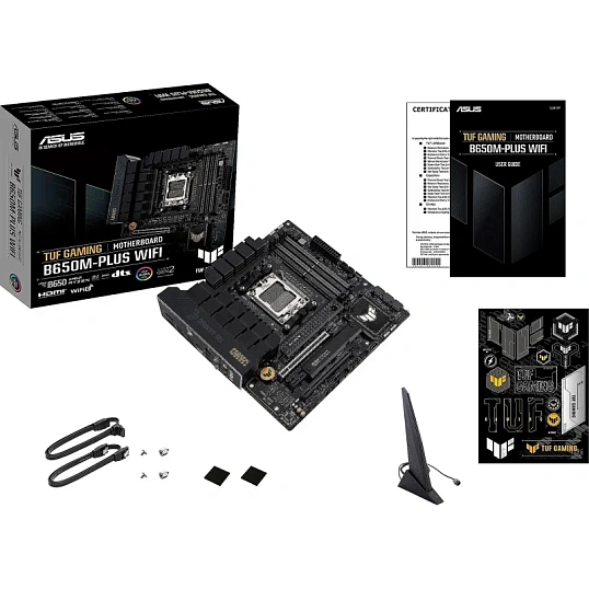 Материнская плата ASUS TUF GAMING B650M-PLUS WIFI, AM5, B650, 4xDDR5, mATX