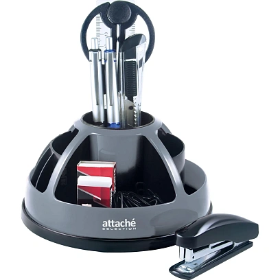 Набор настольный Attache Selection для канц мелочей черный/серый 360