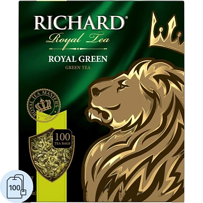 Чай Richard Royal Green зеленый, 100 пакетиков