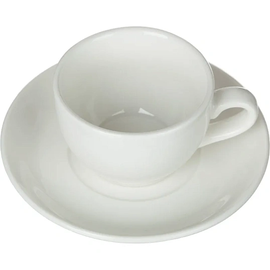 Кофейная пара Chan Wave Classic Шоко, фарфор, белый, 90мл, фк 875