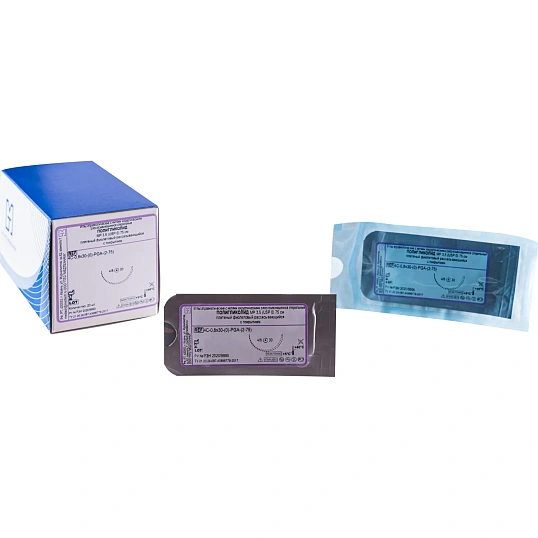 Шовный материал ПОЛИГЛИКОЛИД 0 МР 3,5,с игл 4C-0,8x30 (2-75)75см 20шт/у