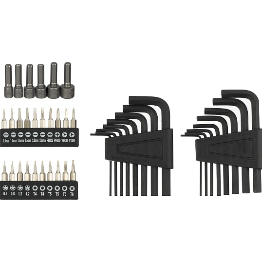 Набор отверток Topfort с битами, головками, шестигр. 114 предм (5311114)